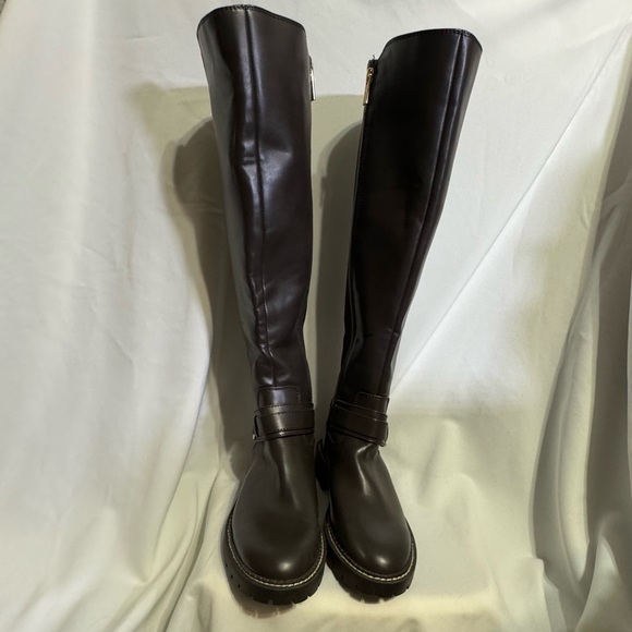 New Tommy Hilfiger Women’s Jiola Lug Sole Knee High Brown Riding Boot Size 6M - Picture 8 of 16